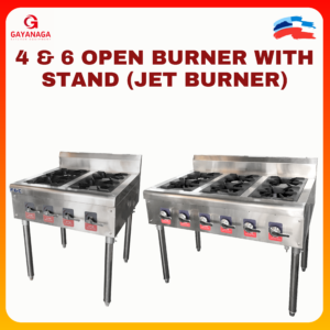 4 & 6 Open Burner With Stand (Jet Burner)