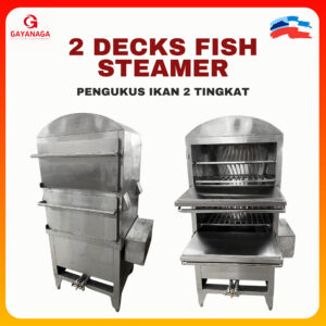 STAINLESS STEEL 2 DECKS FISH STEAMER | PENGUKUS IKAN 2 TINGKAT