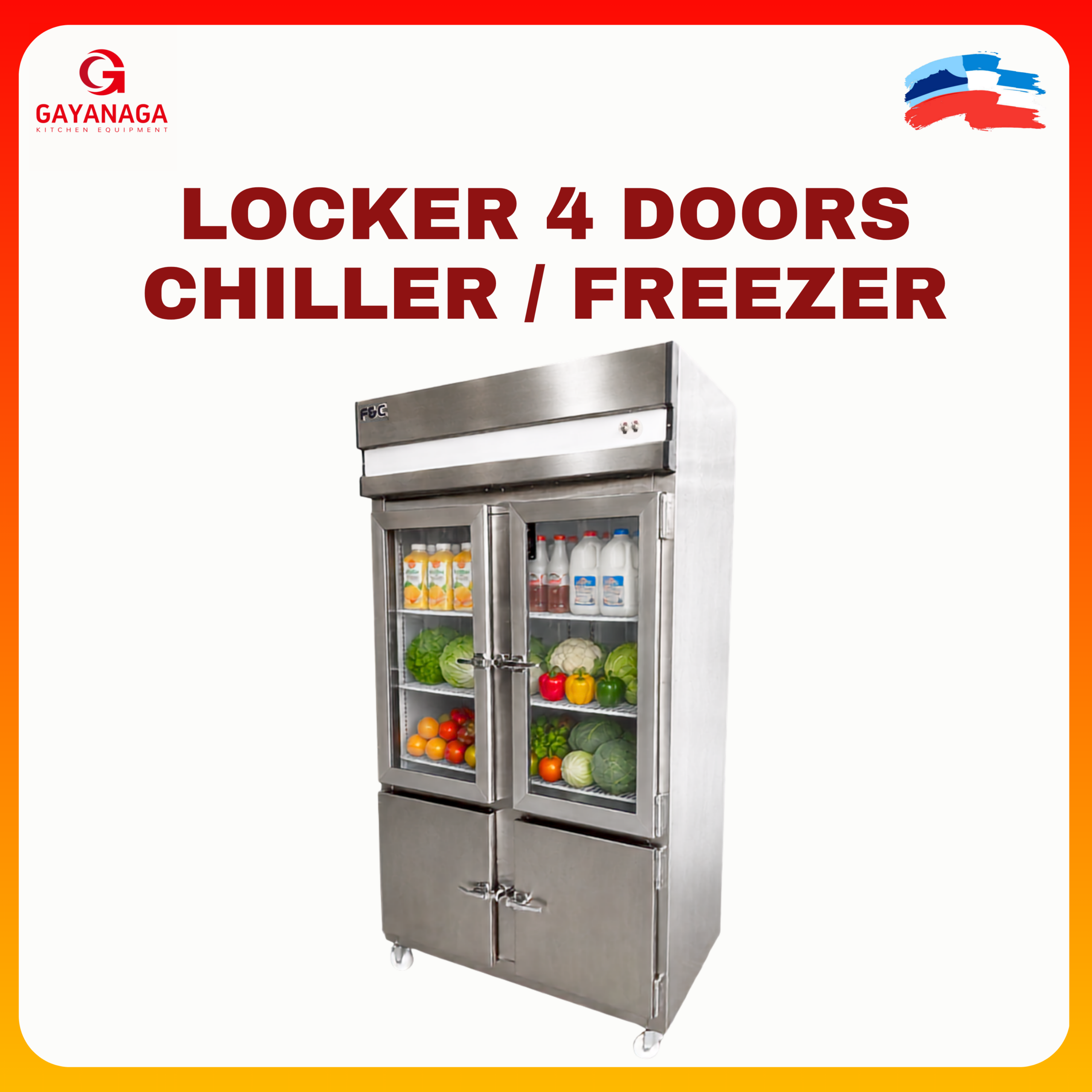 Locker 4 Doors Chiller / Freezer