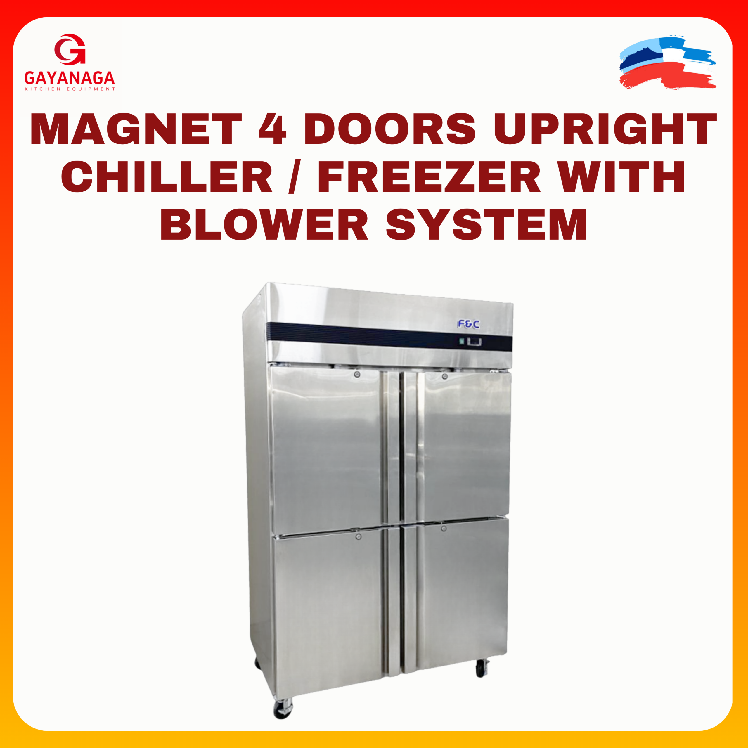 Magnet 4 Doors Freezer With Blower System